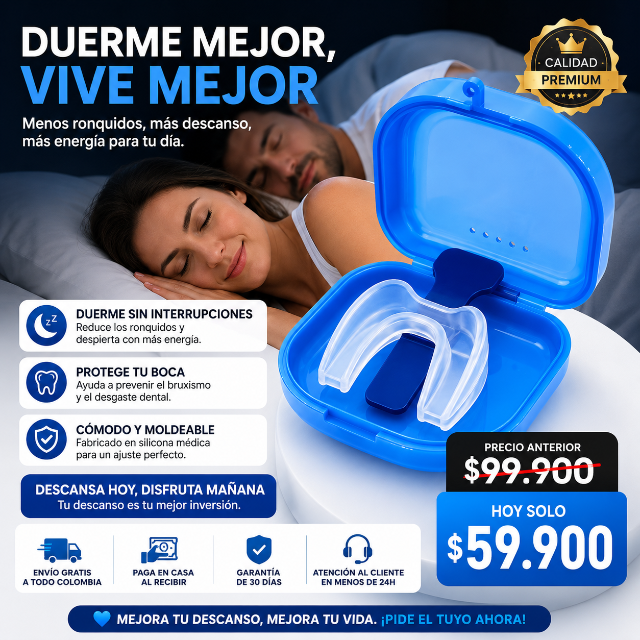 Menos ronquidos, más descanso.