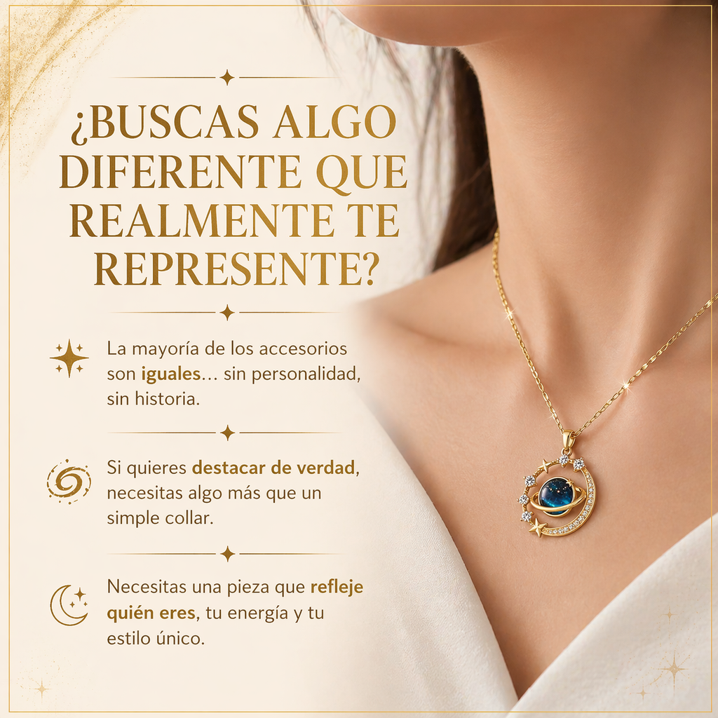 Collar Saturno: Lleva el Universo contigo