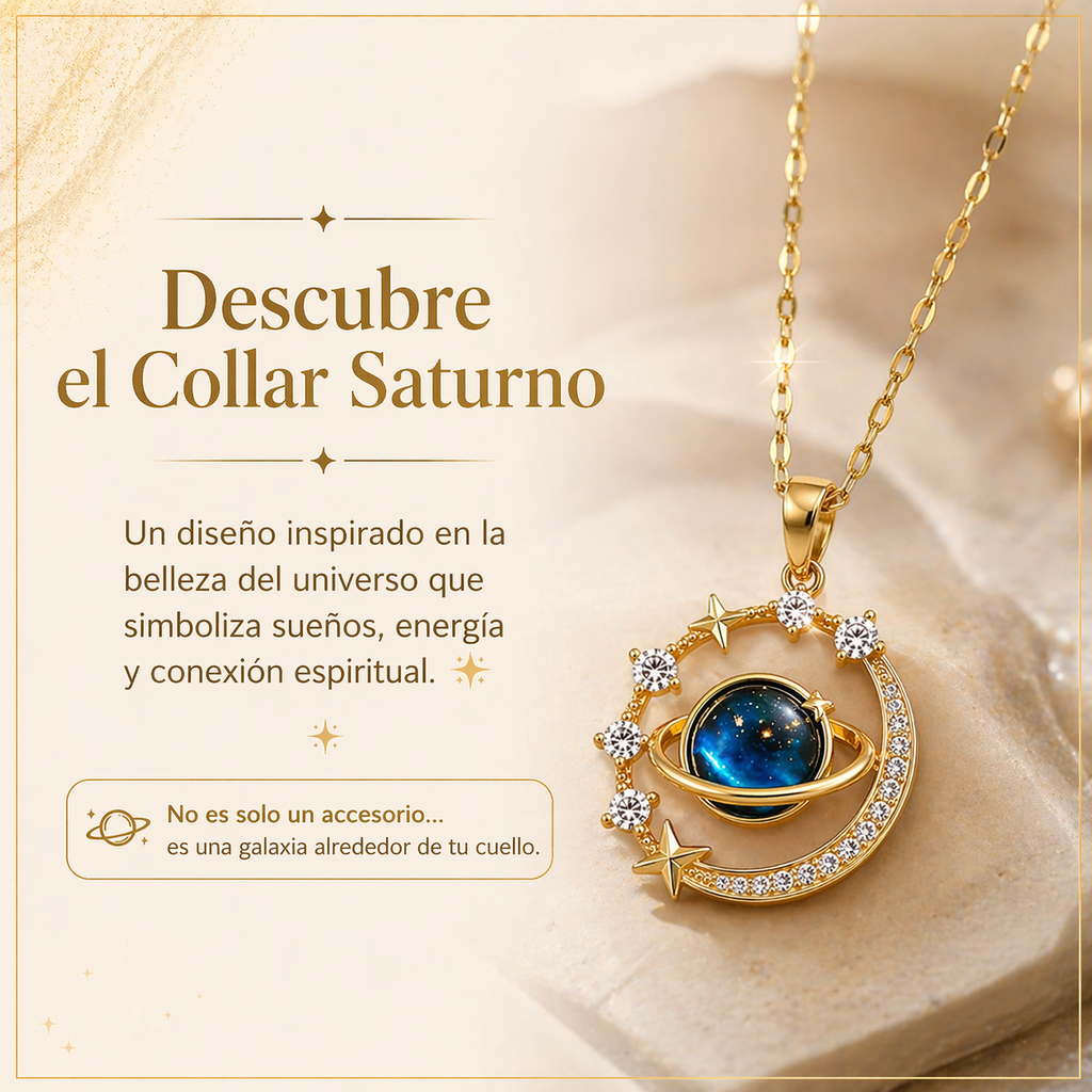 Collar Saturno: Lleva el Universo contigo