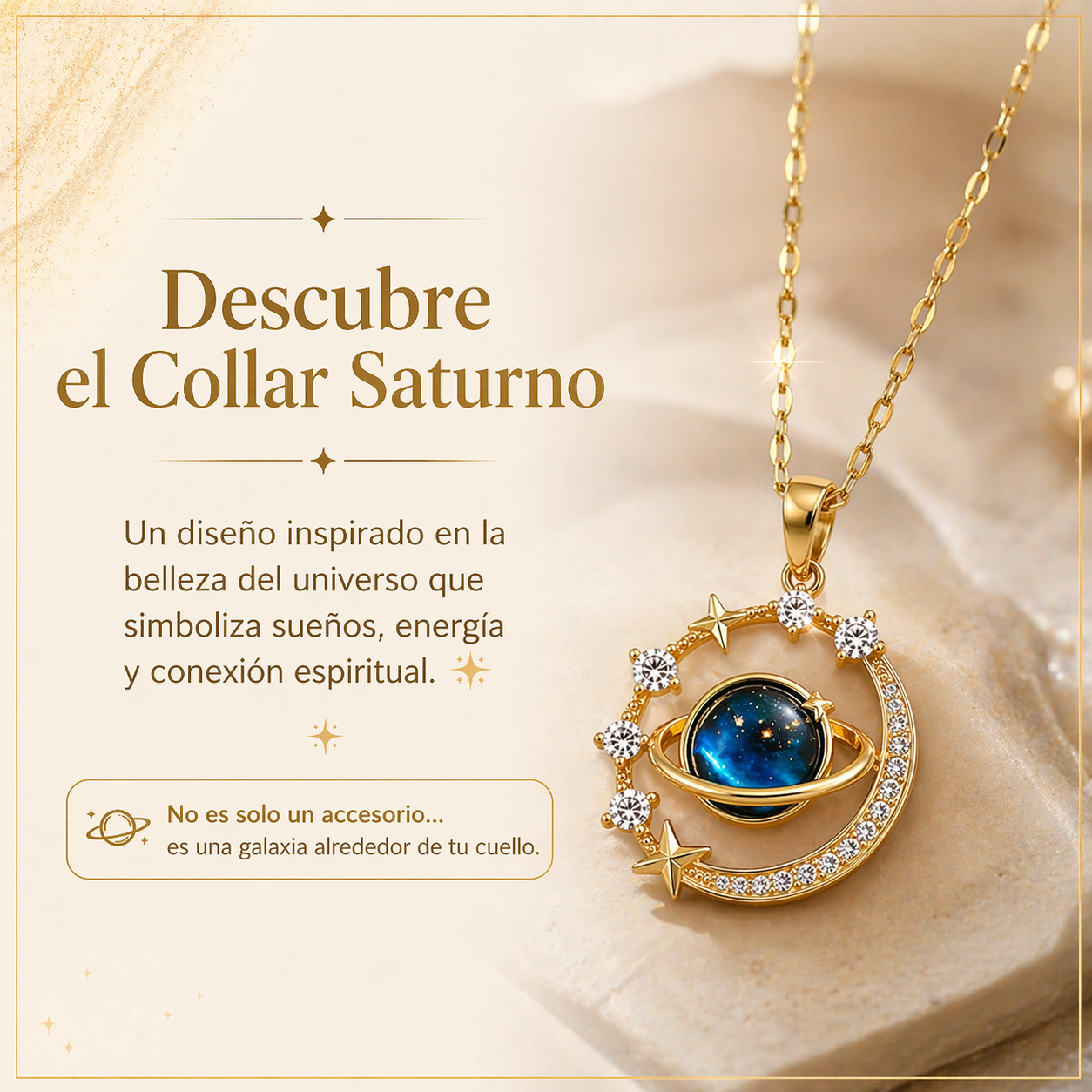 Collar Saturno: Lleva el Universo contigo