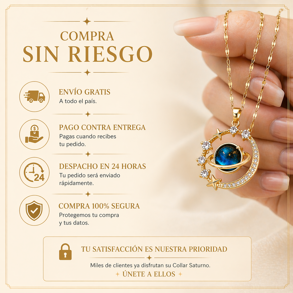 Collar Saturno: Lleva el Universo contigo